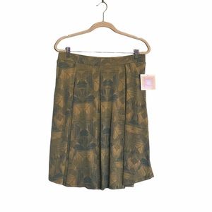 LuLaRoe MADISON Skirt Pockets Caramel Blue NWT…